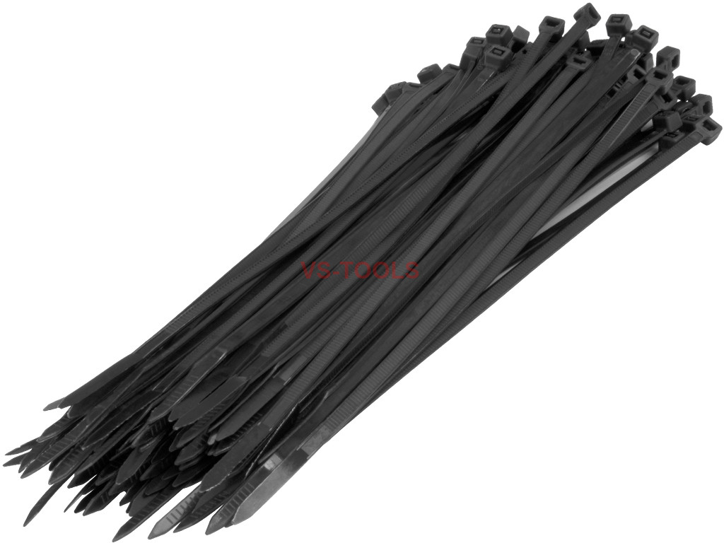 100pc 3.6x200mm Nylon Plastic Cable Ties Zip Tie Wraps Organizer
